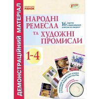 Демонстраційний матеріал. Народні ремесла та художні промисли 1-4 кл.+диск (укр)