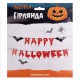 Гирлянда бумажная Хэллоуин Happy Halloween 16 элементов 3м красная