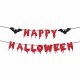 Гирлянда бумажная Хэллоуин Happy Halloween 16 элементов 3м красная