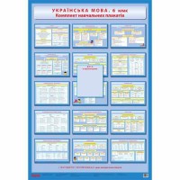 Комплект навчальних плакатів. Українська мова 6 клас+диск (Укр)