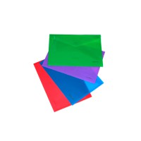 Папка конверт А4 прозрачная на кнопке микс