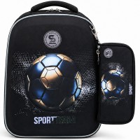 Рюкзак шкільний напівкаркасний 35*25*16см + пенал Football