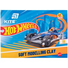 Пластилін восковий Kite 12 кольорів Hot Wheels