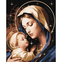 Картина за номерами 40*50см + фарби + пензель 3 шт. з рамкою Любов матері