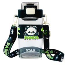 Пляшка для води з трубочкою 650мл Панда