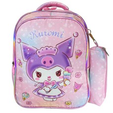 Рюкзак школьный 36*30*12см + пенал Kuromi розовый