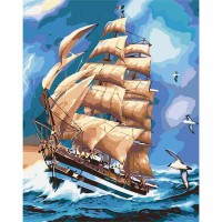 Картина за номерами 40*50см + фарби + пензель 3шт з рамкою Під час грози