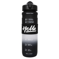 Пляшка для води Hello 1000 мл чорна