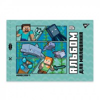 Альбом для рисования 12 листов с перфорацией Minecraft Boom