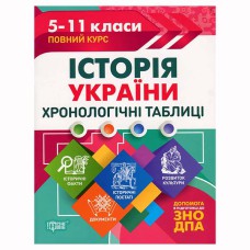 Таблиці та схеми Історія України. Хронологічні таблиці. 5-11 класи, до ДПА, ЗНО