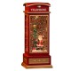 Лампа новогодняя LED музыкальная Телефонная будка - Дед Мороз и елка
