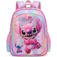 Рюкзак шкільний 36*27*13см Stitch рожевий LED