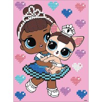 Алмазна мозаїка 15*20см L.O.L. Surprise! Miss Baby With Miss Puppy