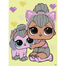 Алмазна мозаїка 15*20см L.O.L. Surprise! Kitty Queen With Kitty Kitty