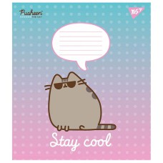 Тетрадь 12 листов линия Pusheen