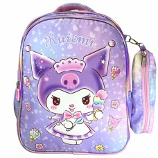 Рюкзак школьный 36*30*12см + пенал Kuromi сиреневый