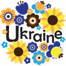 Наліпка зі стразами Ukraine 11*11 см