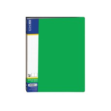 Папка пластикова з 40 файлами зелена