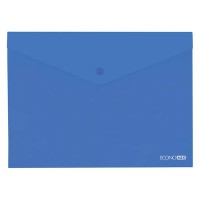 Папка конверт А4 прозора на кнопці синя