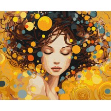 Картина за номерами 40*50см + фарби + пензель 3 шт. з рамкою Портрет елегантності