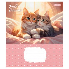 Зошит 12 аркушів коса лінія Pets Frinds