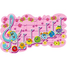 Плакат з вирубкою Веселі ноти